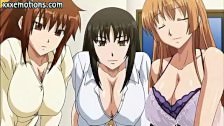 Big titted anime babes licking