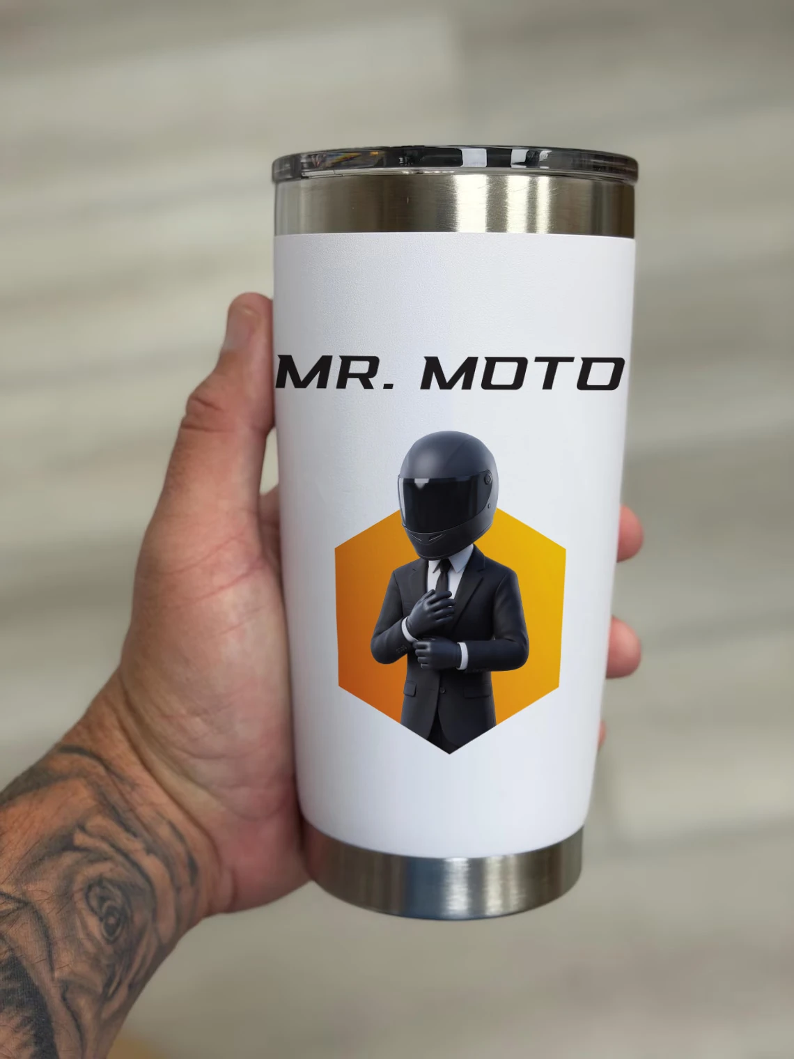 Mr. Moto travel tumbler